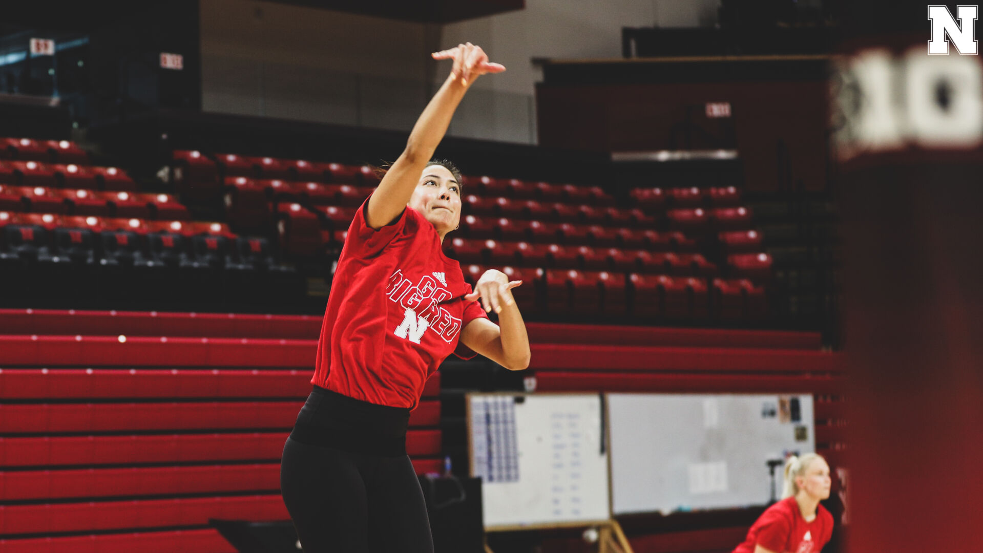 Nebraska volleyball practice, 8.5
